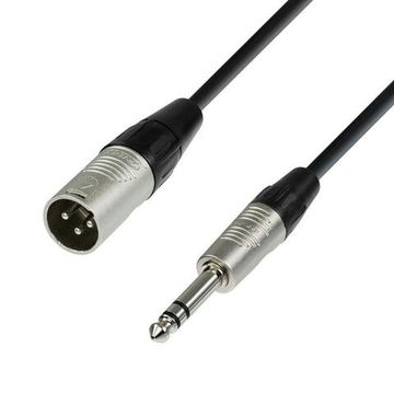 Adam Hall K4 BMV 0600 - кабель микрофонный, REAN XLR (M) - TRS (jack) stereo 6.3 mm, 0.22 мм2, 6 м
