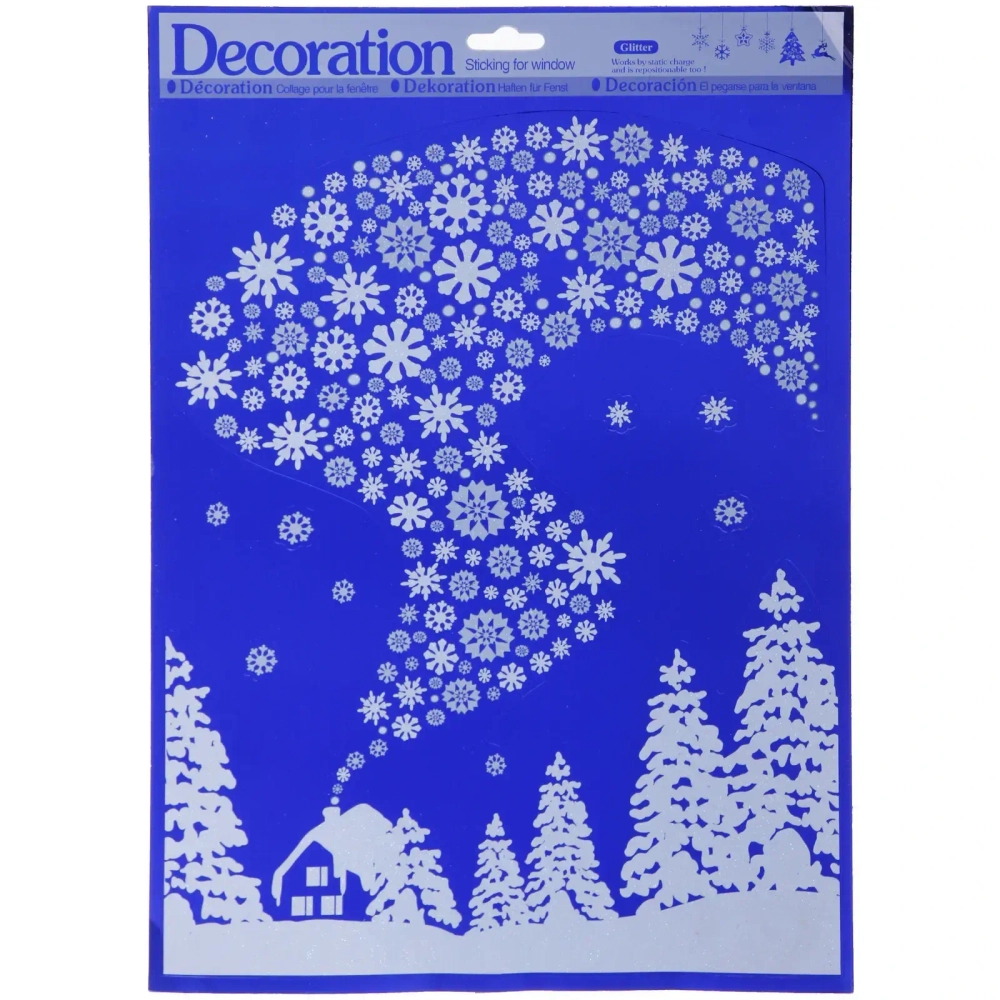 Наклейка на стекло «Морозы» 38*30 см, микс