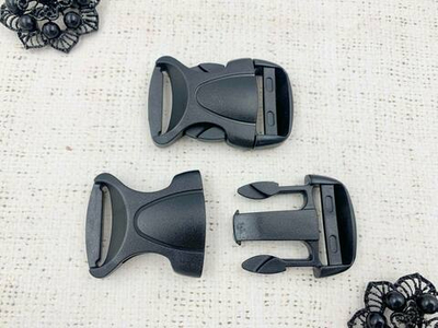 Фастекс пластиковый усиленный РОМ 2,5 см, чёрный