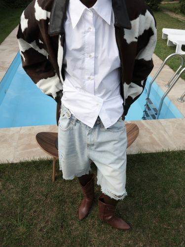 Голубые бермуды-трансформеры из денима