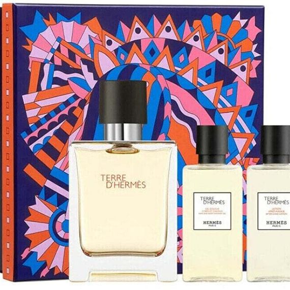 Набор парфюмерных товаров Hermes Terre D&#39; Hermès с туалетной водой 50 мл + гель для душа 40 мл + лосьон после бритья 40 мл
