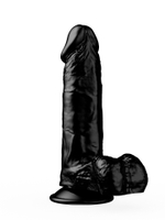 Упругий чёрный фаллоимитатор на присоске - 15,5 см. (Цвет: черный)