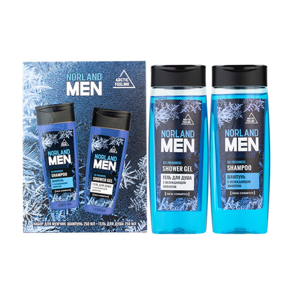 Косметический набор муж. Norland Men "Ice Freshness" (гель д/душа 250 мл + шампунь 250 мл)