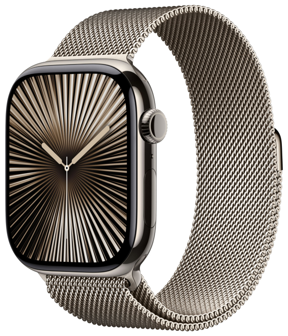 Apple Watch Series 10 42mm Titanium Case/Milanese Titanium loop