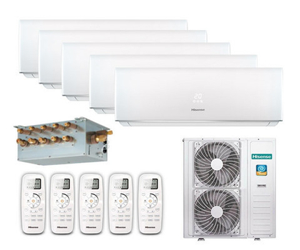 Мульти сплит-система Hisense на 5 комнат (20+20+20+20+20 кв.м.) Smart