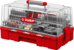 ЗУБР 242 предмета, 130 Вт, набор мини-насадок с гравером (ЗГ-130ЭК H242)