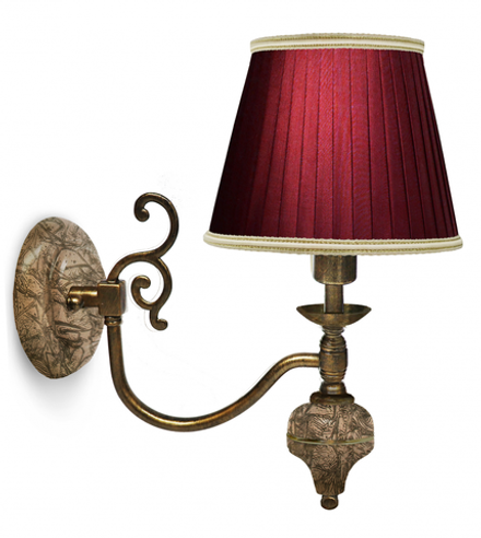 Бра Лео ll (Авт. № 2,плафоны синие,фурнитура золото)