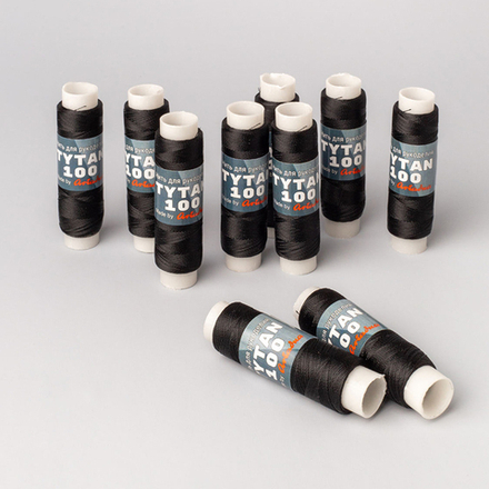 Нить для бисера Tytan 100, №2799, черный, 100 м