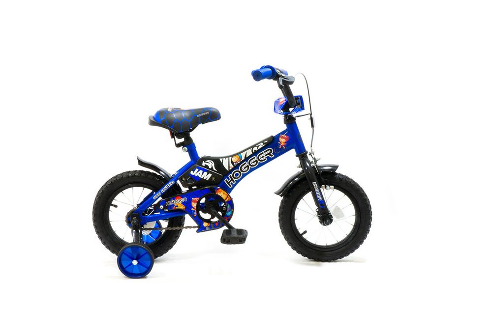 Велосипед 12 HOGGER JAM рама сталь с пластиковым покрытием вилка сталь ручной и ножной тормоз доп. колеса синий