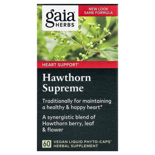 Gaia Herbs, Боярышник, 60 веганских капсул Phyto-Caps® (500 мг в 1 капсуле)