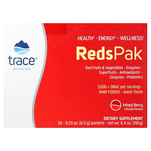 Trace, Reds Pak, ягодное ассорти, 30 пакетиков по 6,5 г (0,23 унции)