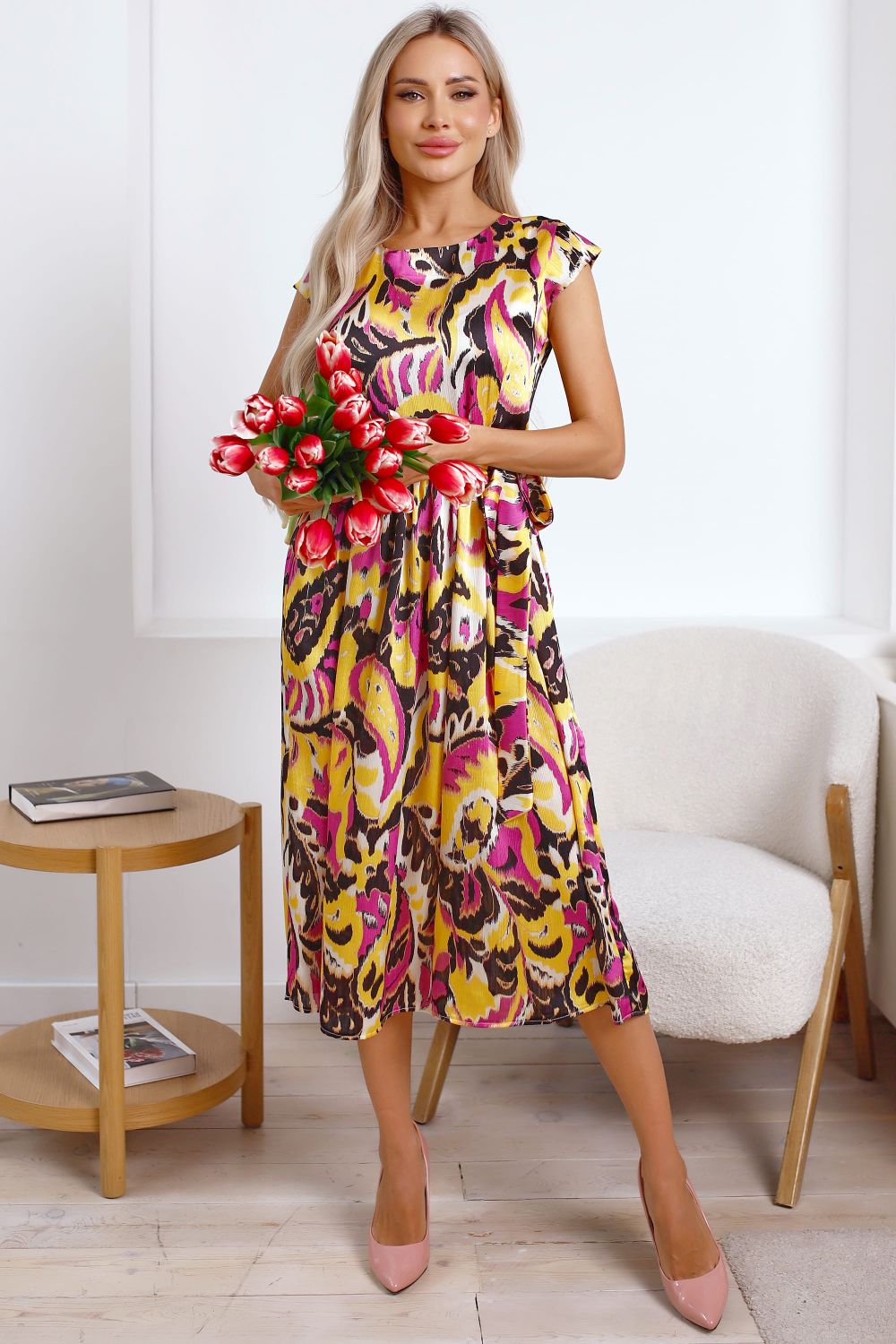 Платье Ольга (фиолетово-желтое) П15889-45М LT Collection