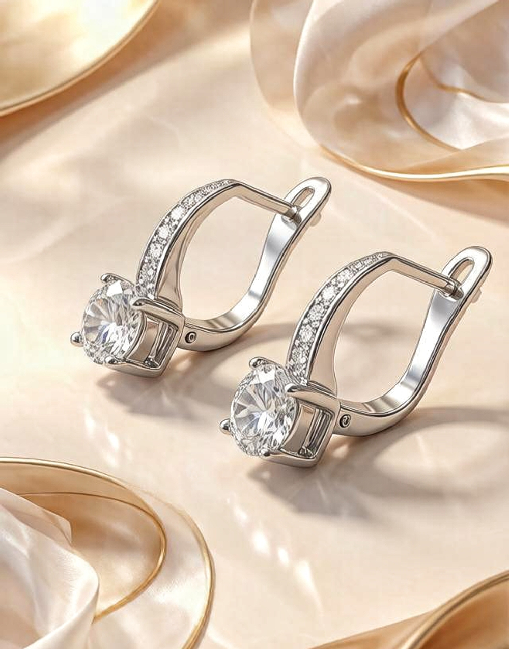 Ювелирные серьги из серебра 925 пробы