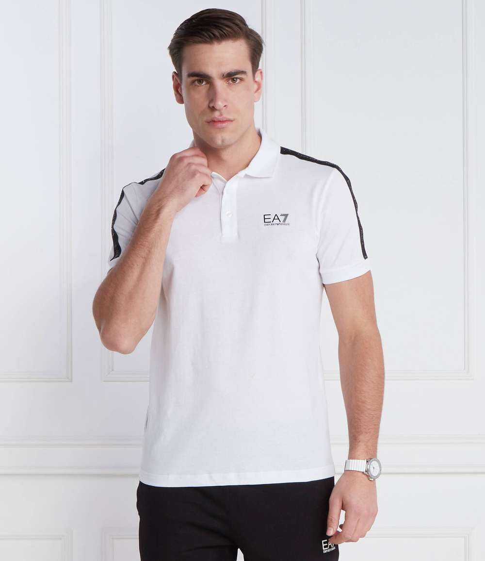 Поло EA7 - белый(3DPF23 PJ02Z)