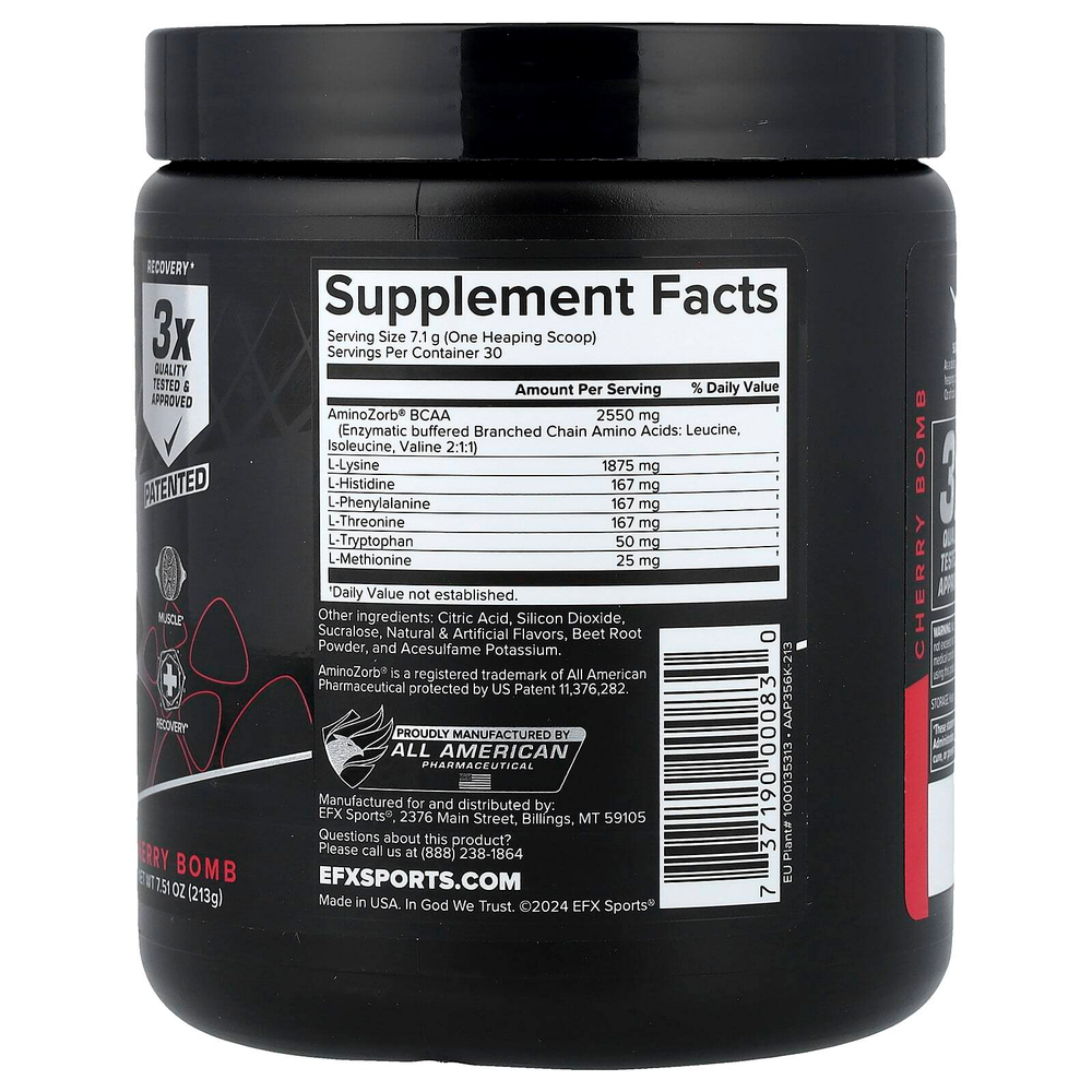 EFX Sports, EAA, вишня, 213 г (7,51 унции)