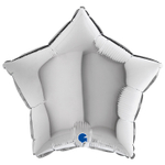 Шар фольгированный Звезда 46 см (Серебряный)