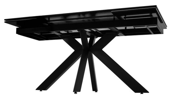 Стол BELLUNO 160 MARBLES KL-99 Белый мрамор матовый, итальянская керамика/ черный каркас