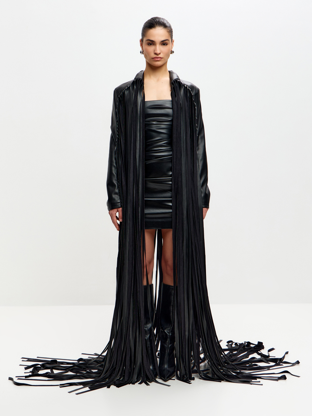 Жакет CORVUS с бахромой из исскуственной кожи