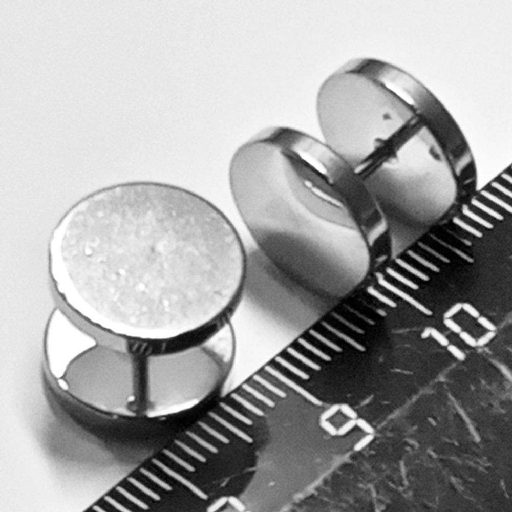 Плаги - обманки 12 мм для пирсинга ушей (имитация тоннелей). Медицинская сталь. Цена за пару