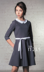 П-23,5 Баловень Школьное платье для девочки серое