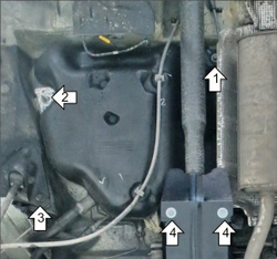 Защита стальная 2 мм бака для Renault Duster; Kaptur; Arkana Motodor.71713