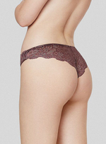 Нежные кружевные трусики-бразилиана (Размер: 4 размер) (Цвет: нежно-розовый)