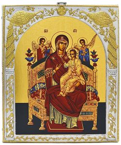 Всецарица. Икона в серебряной ризе.