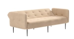Monaco диван-кровать прямой с подлокотниками, трехместный, велюр бежевый Velutto 04