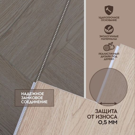 SPC ламинат I-Floors Herringbone - Дуб Рикарди