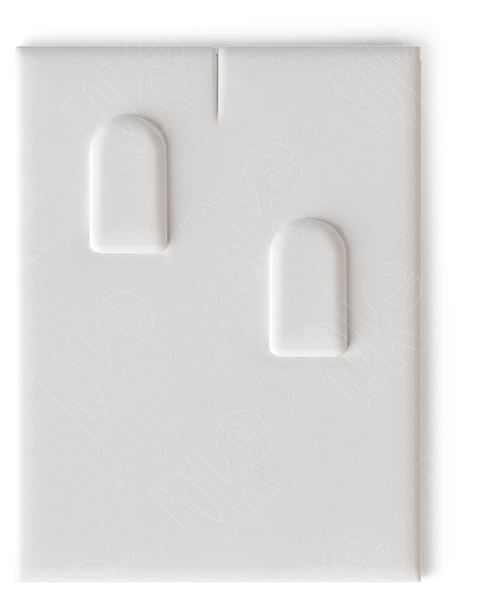 Вкладыш 08/наклонный/для 2 колец/2 вертикальных язычка/прорезь для нитки