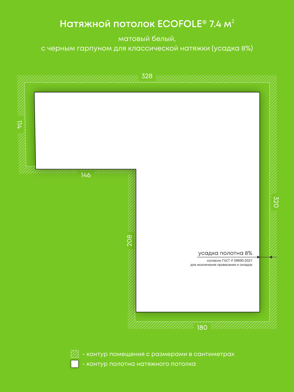Натяжные потолки 15 м2, 11.5 м2, 15.2 м2, 7.4 м2, 3.1 м2