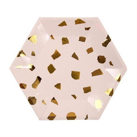 Тарелки маленькие "Pink Terazzo" 8 шт.