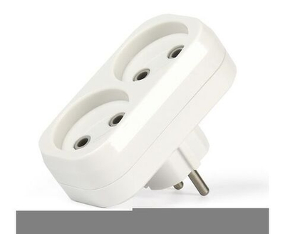 Разветвитель электрический (тройник) SmartBuy 3 розетки, 10А, АБС-пластик, линейный, белый SBE-10-A02-3