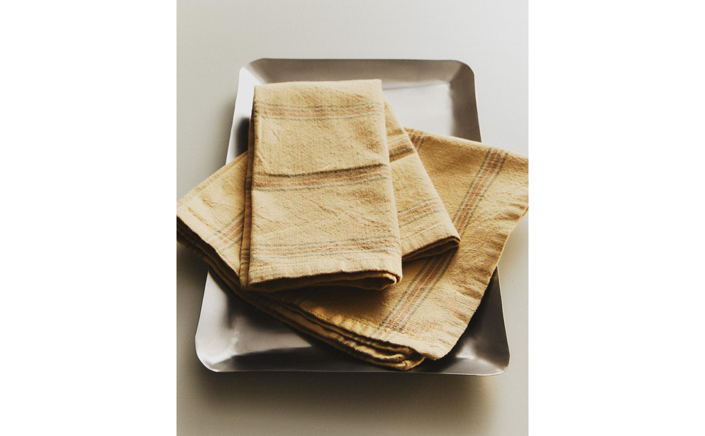 Zara Home столовая салфетка из хлопка, узор в полоску, 45 45 см (комплект 2 шт.) · 5295/022