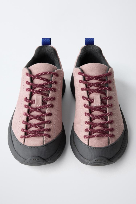 ZARA ТЕХНИЧЕСКИЕ СПОРТИВНЫЕ КРОССОВКИ, РОЗОВЫЙ