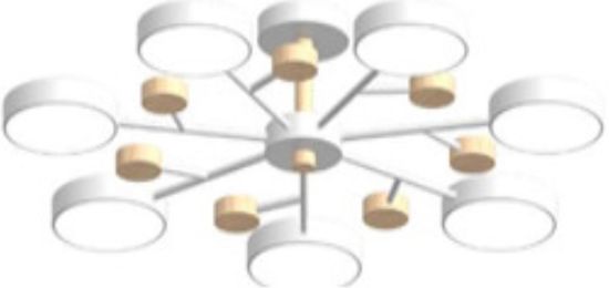 Потолочный cветильник LED4U L3205-800 WH