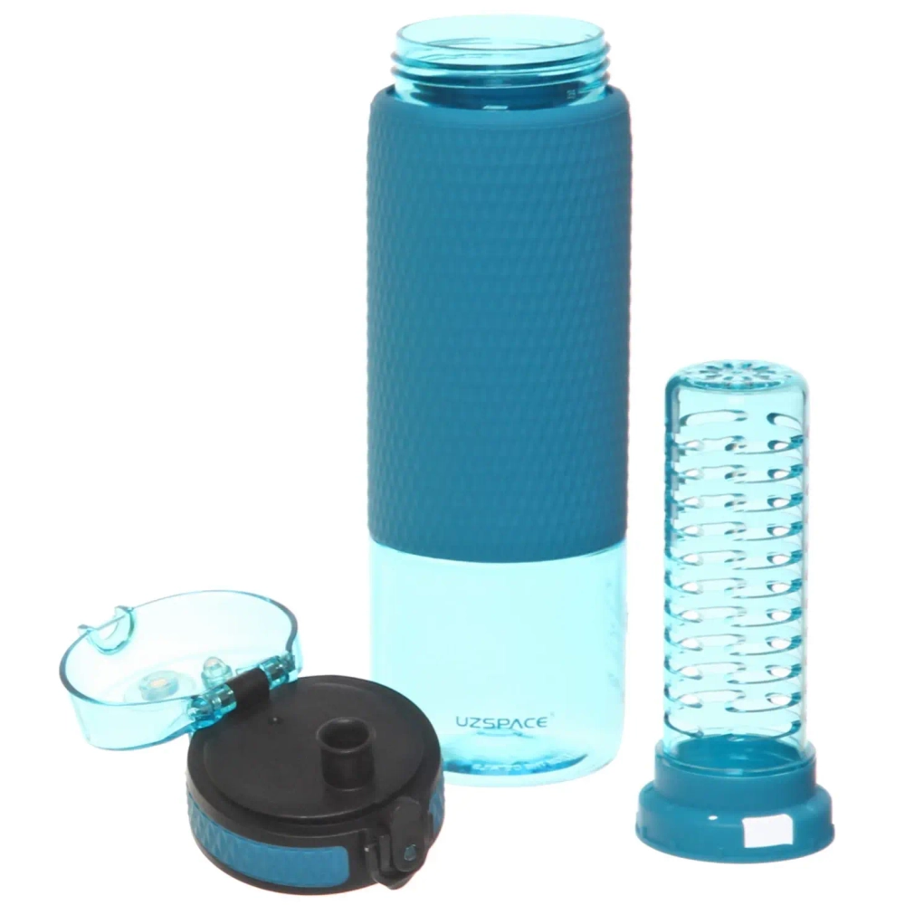 Бутылка спортивная UZSPACE Diamond 5057 с емкостью для фруктов (680 мл)