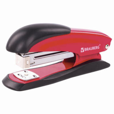 Степлер № 24/6 BRAUBERG "Office Expert" до 25л металл. 228595 красный
