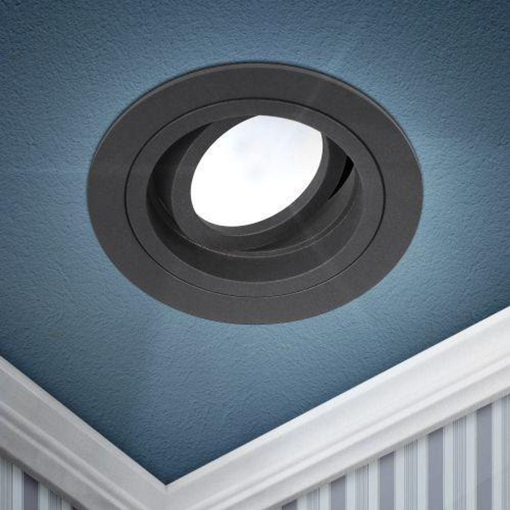 Светильник встраиваемый алюм. KL84 BK MR16/GU5.3 черн. Эра Б0054347