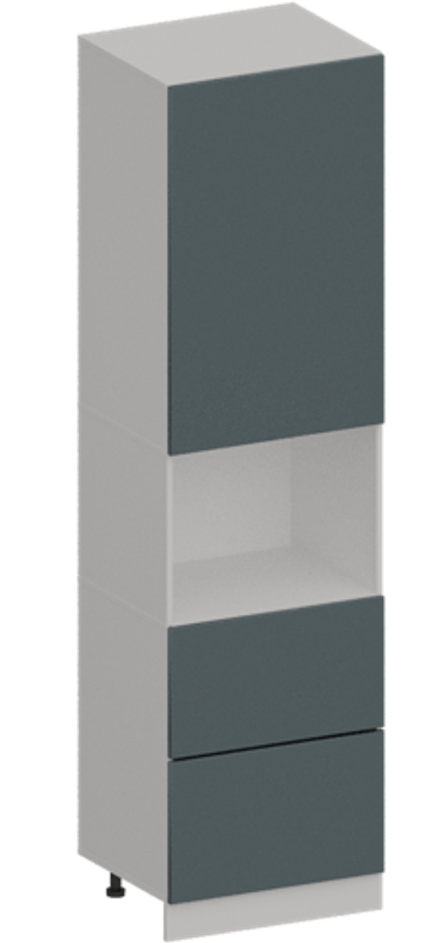 Кухня Модуль ШП2Я 600 Белый / Бирюзовая мята