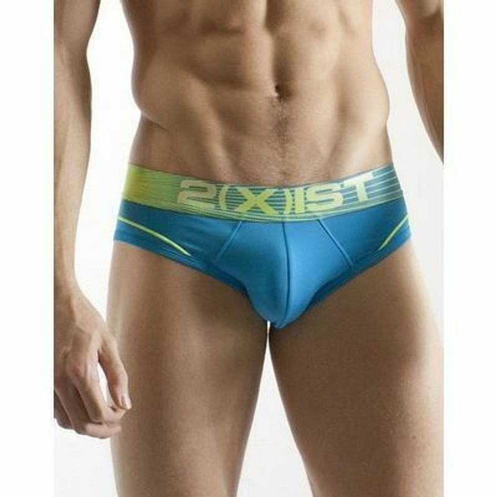 Мужские трусы брифы голубые 2xist Fattish Blue Brief XIS0016