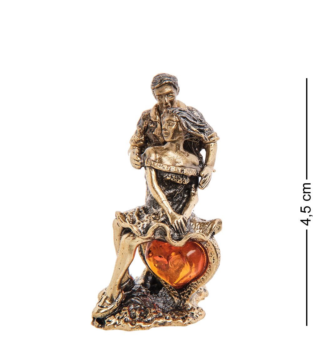 AM-3213 Фигурка «Парочка Любовь» (латунь, янтарь)