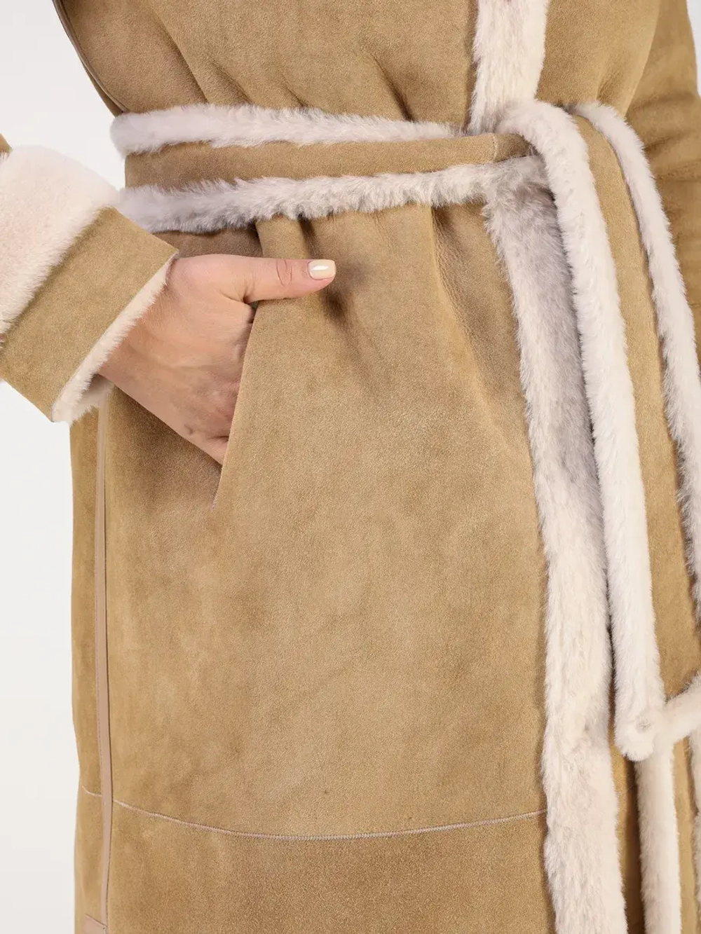 Дубленка зимняя натуральная длинная и теплая