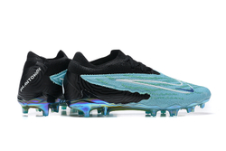 Бутсы Nike Phantom GX Elite FG (Черный+голубой)