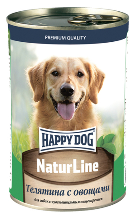Консервы HAPPY DOG для собак, телятина и овощи - 410 гр