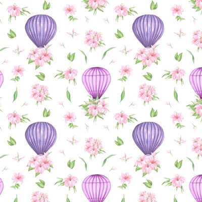 Воздушные шары с розовыми лилиями