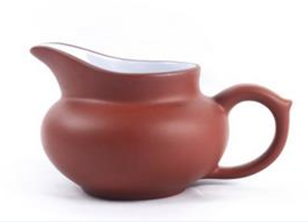 243037.2 Сливник (Чахай) ИСИН "Белая глазурь" d=8см, 100 мл, глина+глазурь, рыжий