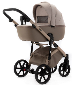 Детская коляска Adamex Nola Natura 2 в 1 N-4-CAPPUCCINO (СВ.БЕЖ + Т.БЕЖ.КОЖА)