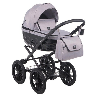 Детская коляска Adamex Chantal Retro 2 в 1 C202 (св.серый )