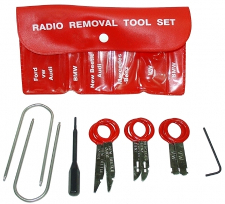 Набор приспособлений для демонтажа магнитол 10 предметов